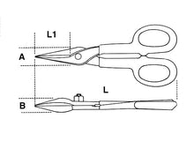 Beta Tools Model 1114  250-Tin Snips Straight Narrow Blade