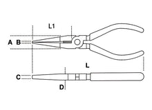 Beta Tools Model 1162  Mq200mm-Extra Long Flat Nose Pliers
