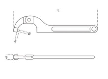 Beta Tools Model 99  St50-80mm-Hook Wrenches with Round Noses