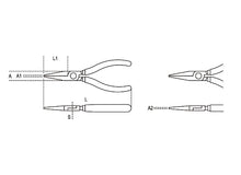 Beta Tools Model 1010  160mm-Long Round Knurled Nose Pliers