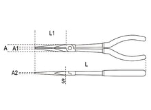 Beta Tools Model 1009  L/A-Extra Long Needle Nose Pliers