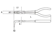Beta Tools Model 1009  L/C-Bent Extra Long Nose Pliers