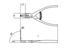 Beta Tools Model 1038  135X09mm-External Circlip Pliers 90Â°