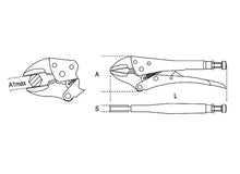 Beta Tools Model 1058  310mm-Self-Locking Pliers Long Jaws