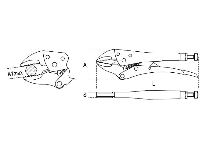 Beta Tools Model 1057  A-Automatic Self-Locking Pliers