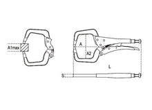 Beta Tools Model 1062  170mm-Pliers with C-Shaped Jaws