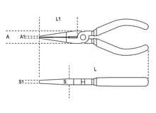 Beta Tools Model 1166  Bm160mm-Extra Long Needle Nose Pliers