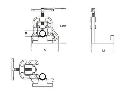 Beta Tools Model 399  10-60-Pivoting Clamp Vices