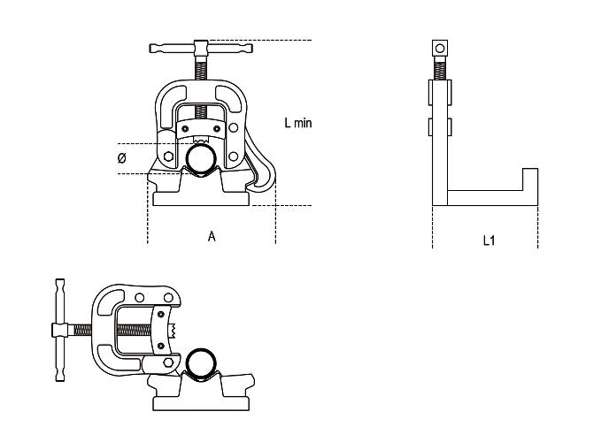 Beta Tools Model 399  10-89-Pivoting Clamp Vices