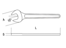 Beta Tools Model 52  32mm Single Open End Wrenches