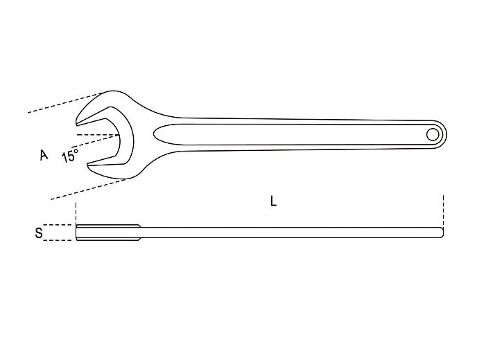 Beta Tools Model 53  105mm Single Open End Wrenches Din 894