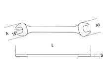 Beta Tools Model 55  24x26mm-Double Open End Wrenches