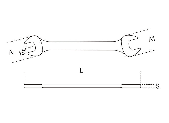Beta Tools Model 55  20x22mm-Double Open End Wrenches