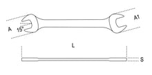 Beta Tools Model 55  As7/8X15/16-Double Open End Wrenches