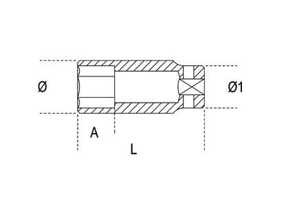 Beta Tools Model 720  11mm-Impact Sockets Long Series