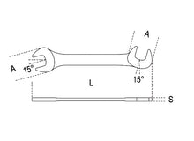 Beta Tools Model 73  10x10mm-Small Double Open End Wrenches