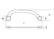 Beta Tools Model 83  As3/4X7/8-Half-Moon Ring Wrenches