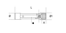 Beta Tools Model 930  8X9mm-Bi-Hexagon Tubular Socket Wrenches