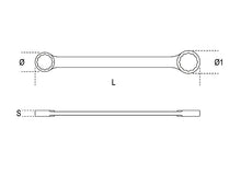 Beta Tools Model 95  10x11mm-Double Ended Flat Ring Wrenches
