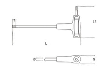 Beta Tools Model 96  T-As5/32-Wrenches with High Torque Handles