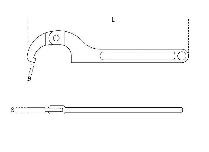 Beta Tools Model 99  Sq15-35mm-Hook Wrenches with Square Noses