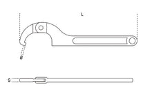 Beta Tools Model 99  Sq50-80mm-Hook Wrenches with Square Noses