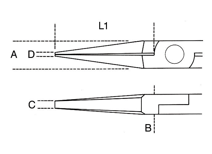 Beta Tools Model 1172  Bm-Smooth Flat Long Nose Pliers