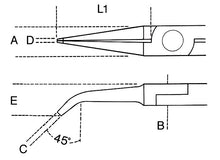 Beta Tools Model 1172  Bm/P-Flat Bent Long Nose Pliers