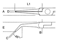 Beta Tools Model 1178  Bm/P-Smooth Bent Needle Nose Pliers