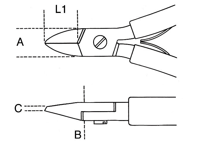 Beta Tools Model 1184  Bm/2-Diagonal Flush Cutting Nippers
