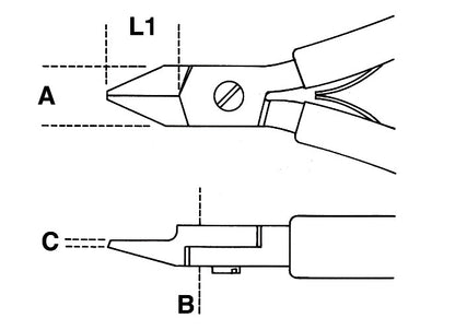 Beta Tools Model 1186  Bm/1-Diagonal Flush Cutting Nippers