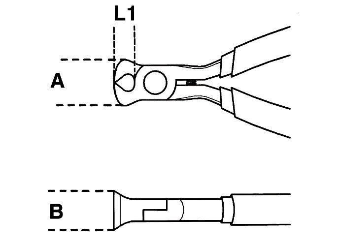 Beta Tools Model 1190  Bm-End Semi-Flush Cutting Nippers