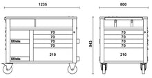 Beta Tools Model C28  G-Supertank Trolley 10 Drawers Grey