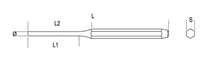 Beta Tools #30 2mm DRIFT PUNCHES 125MM