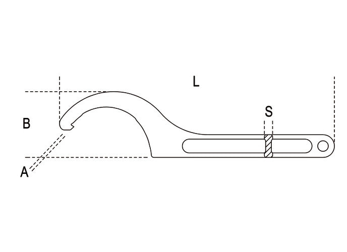 Beta Tools Model 99  80-90mm-Hook Wrenches with Square Noses