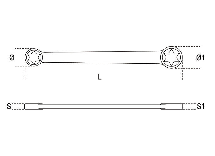 Beta Tools Model 95  Ftx14X18-Double-Ended Straight Wrenches