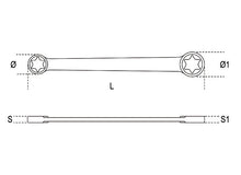 Beta Tools Model 95  Ftx14X18-Double-Ended Straight Wrenches