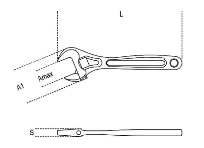Beta Tools Model 111  N380mm-Adjustable Wrenches 15'+ Scales