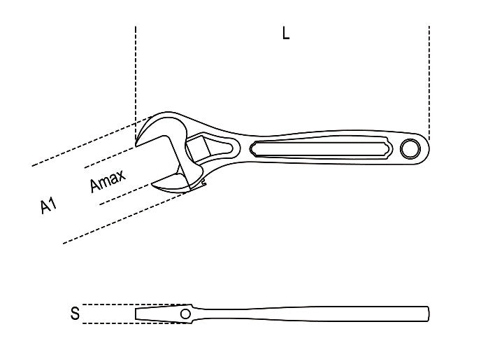 Beta Tools Model 111  300mm-Adjustable Wrenches 12' + Scales