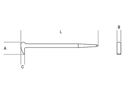 Beta Tools Model 964  Pry Bar with Pointed-Leverage Ends