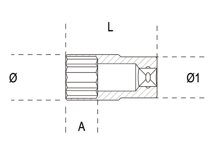Beta Tools Model 910  Al13mm-Hexagon Hand Sockets Long