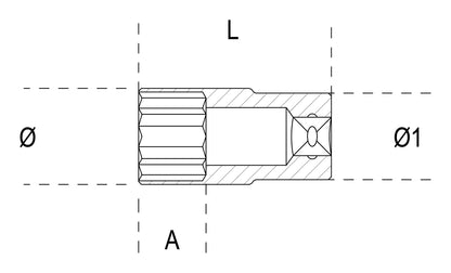 Beta Tools Model 900  As/L9/16-Hexagon Hand Sockets Long