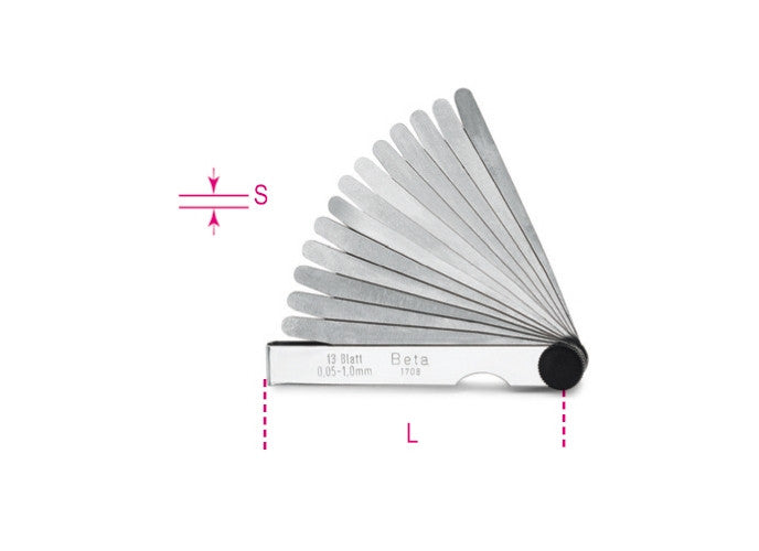 Beta Tools Model 1708  8-Metric Feeler Gauges