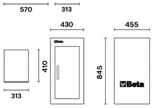 Beta Tools Model C38L  A-G-Side Door + Interior Shelf C38L