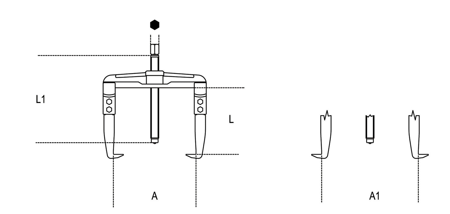 Beta Tools Model 1500  5-Universal Pullers  L200 Leg