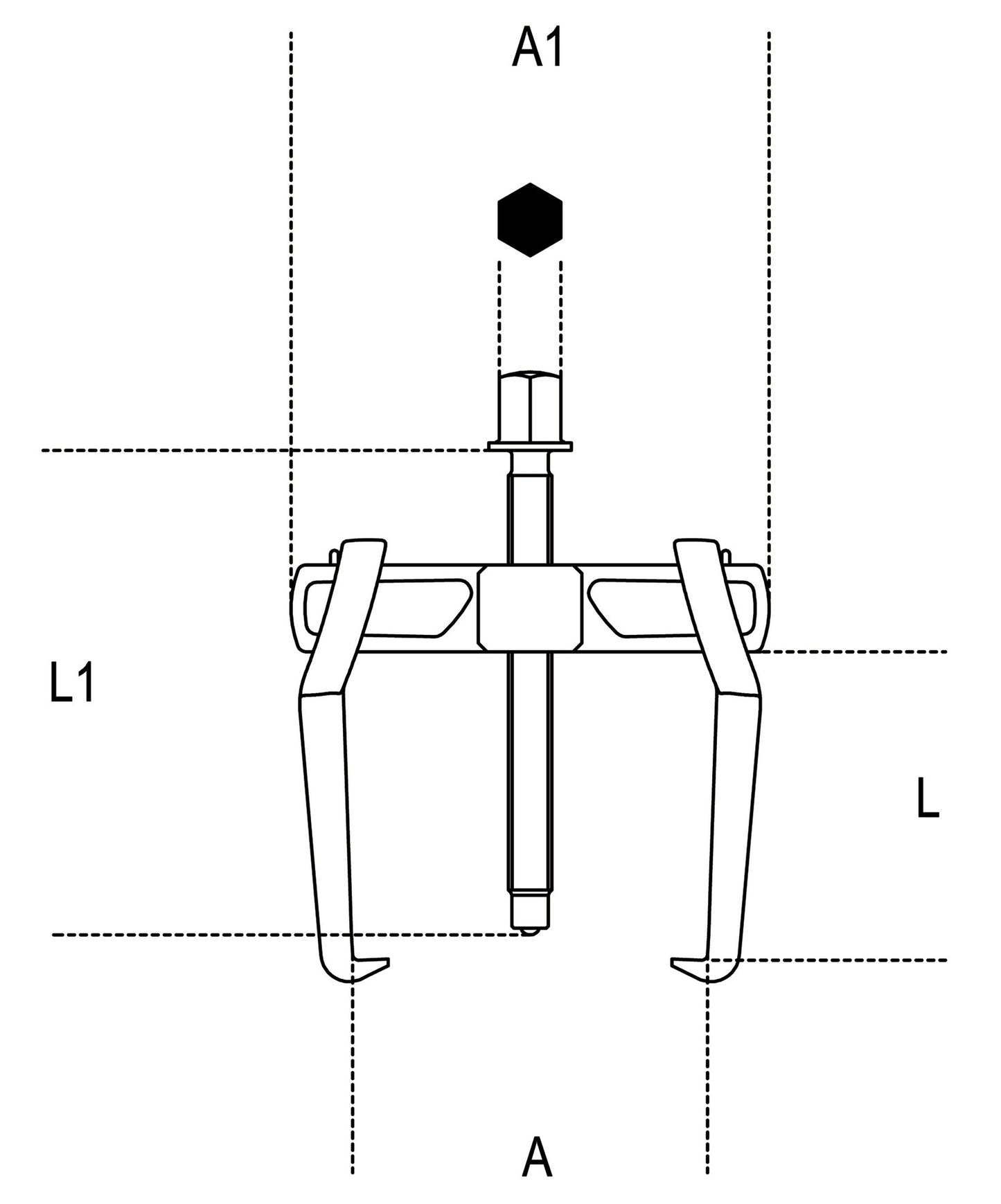 Beta Tools Model 1500  N/6-Universal Pullers 2 Sliding Legs