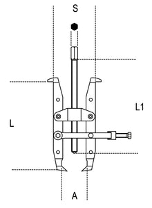 Beta Tools Model 1511  1-External Pullers + 2 Reversible Legs