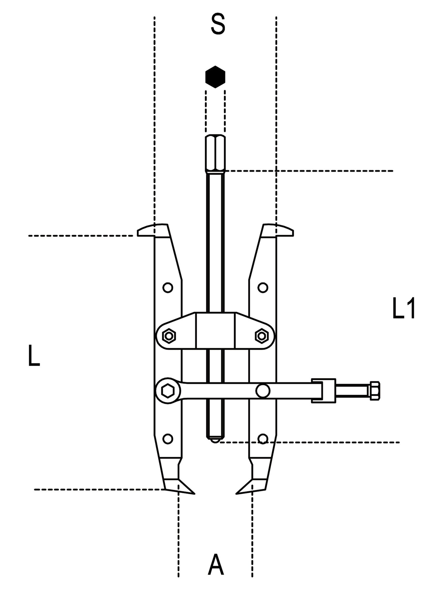 Beta Tools Model 1511  3-External Pullers + 2 Reversible Legs