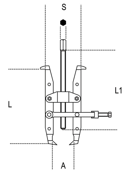 Beta Tools Model 1511  3-External Pullers + 2 Reversible Legs