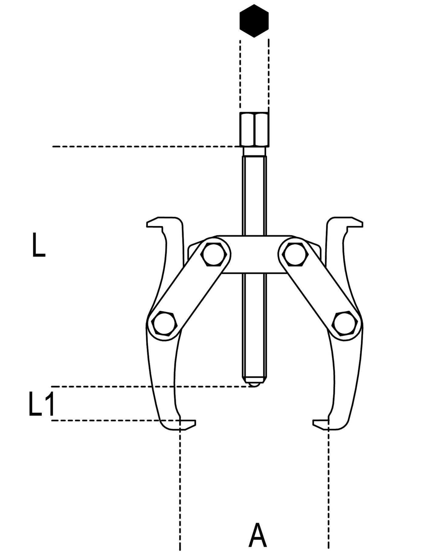 Beta Tools Model 1520  1-Pullers with Two Reversible Legs